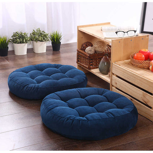 FLOOR CUSHION PAIR - BLUE