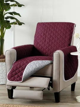 Quilted Sofa Cover  (MAROON)