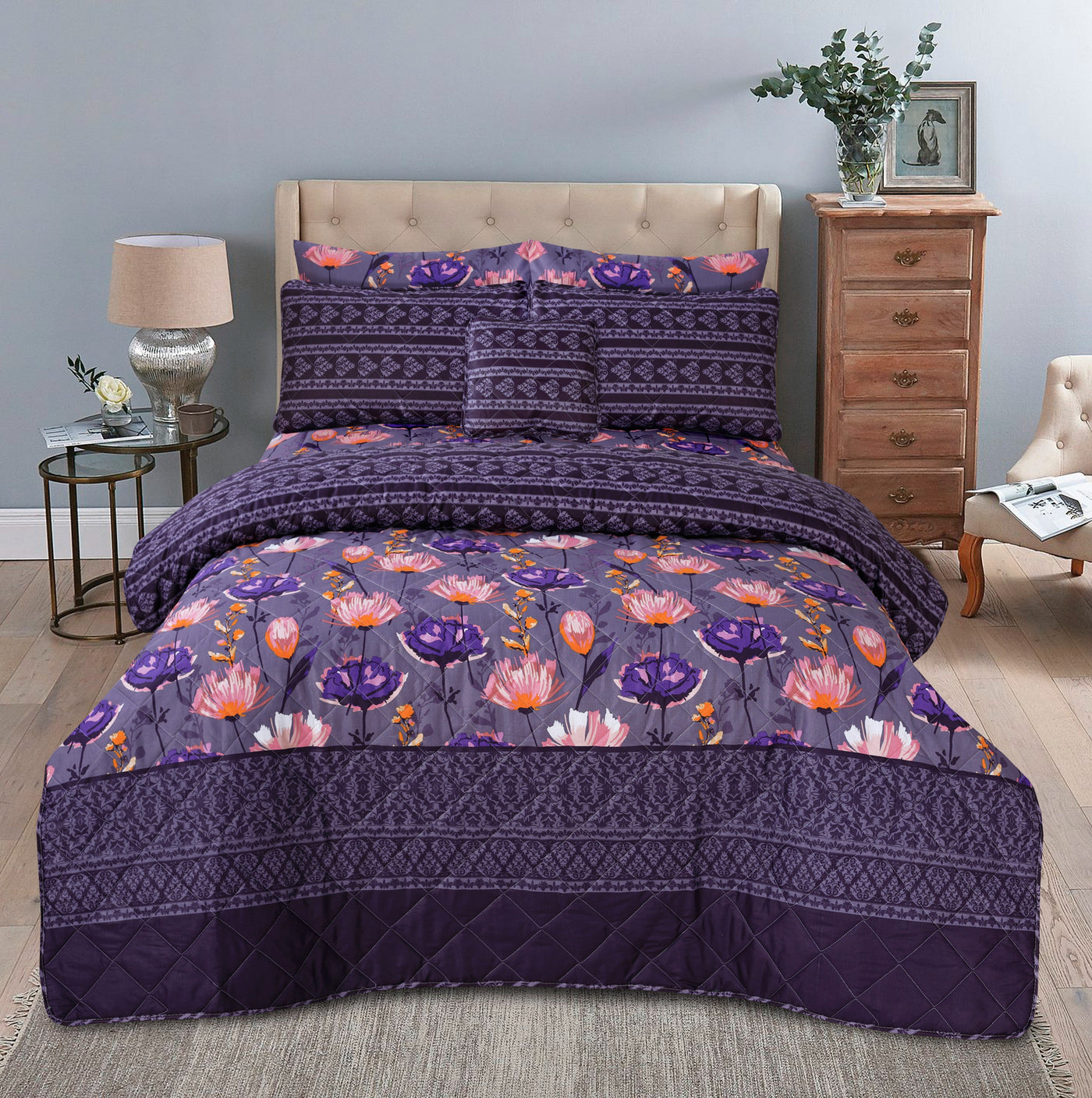 Tulips-Summer Comforter Set (Light Filling)