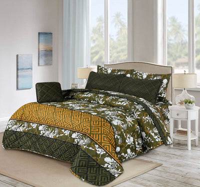 Black Check - 7pcs Summer Comforter Set (Light Filling)