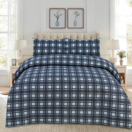 KING SIZE 3 PC BED SHEET - CHECK