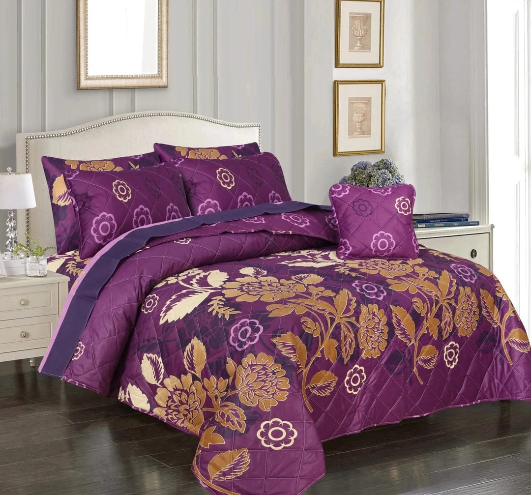 7 PCS COMFORTER SET - PURPLE