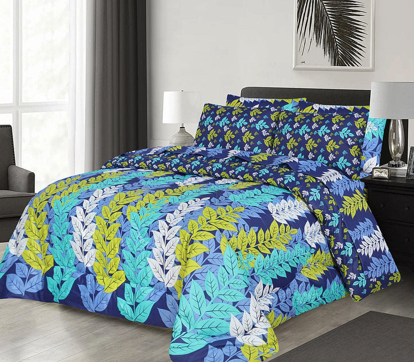 6 PCS COMFORTER SET - BLUE STONE