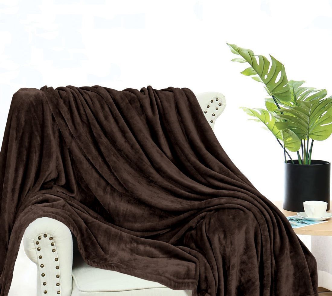 Fleece- AC Blanket (BROWN)