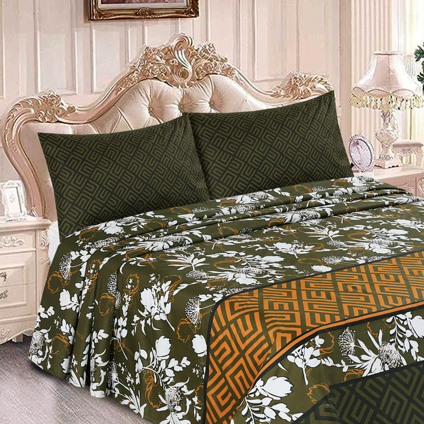 7 PCS COMFORTER SET - GREEN