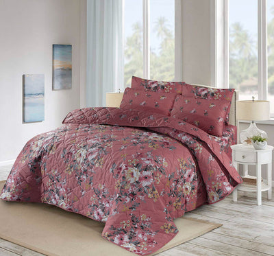 6 PCS COMFORTER SET - INDIGO