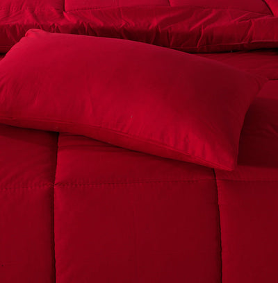 SINGLE BED COMFORTER SET - RED