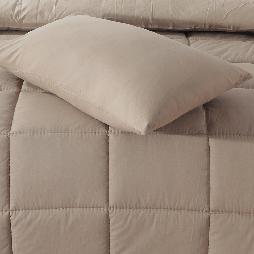 SINGLE BED COMFORTER SET - BEIGE