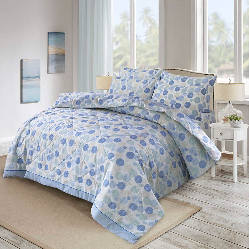 6 PCS COMFORTER SET - POLKA