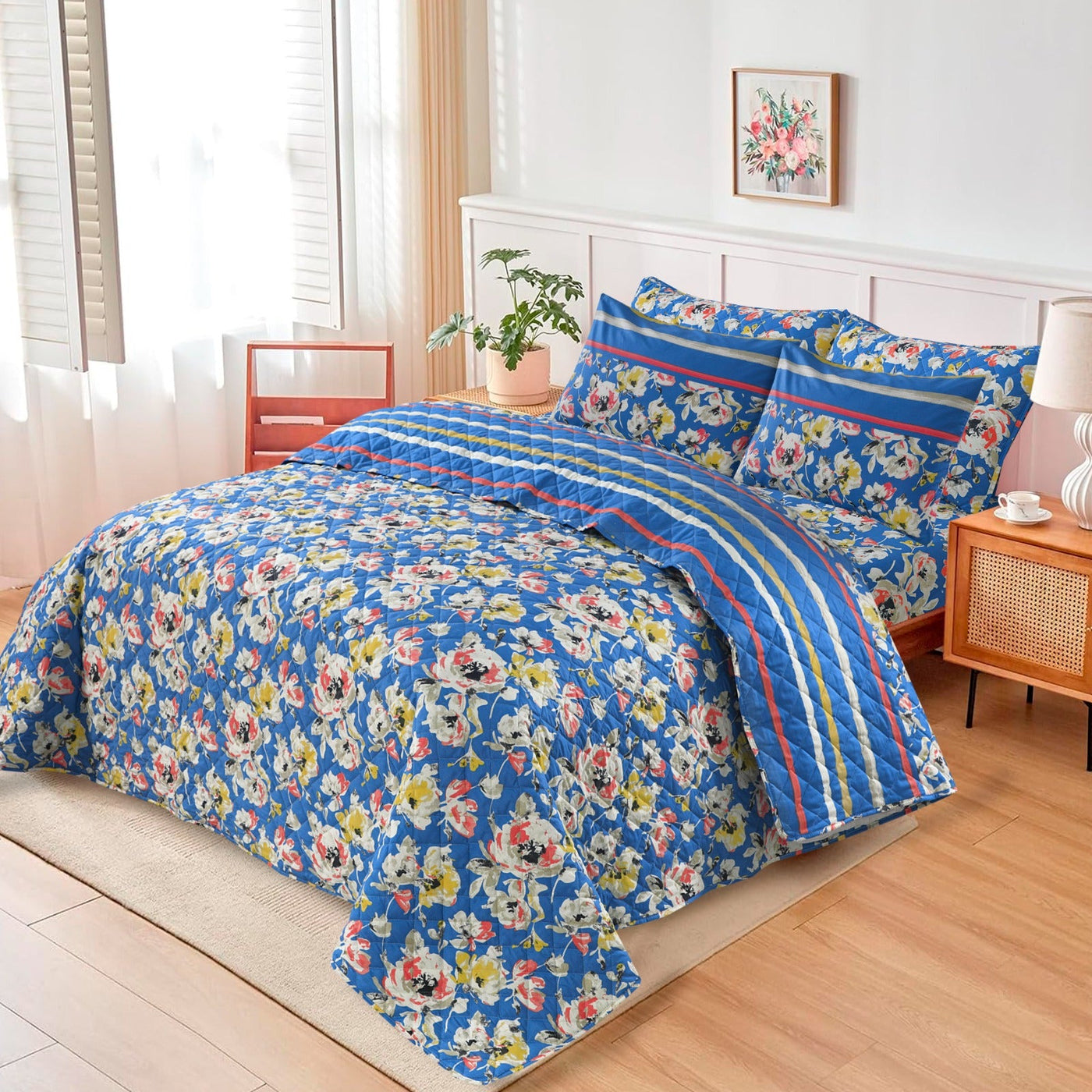 Skyvy -PREMIUM Cotton Summer Comforter Set (Light Filling)