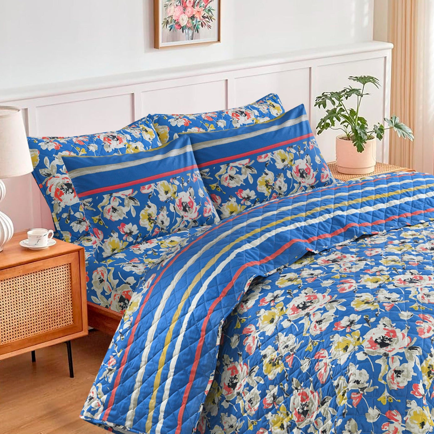 Skyvy -PREMIUM Cotton Summer Comforter Set (Light Filling)