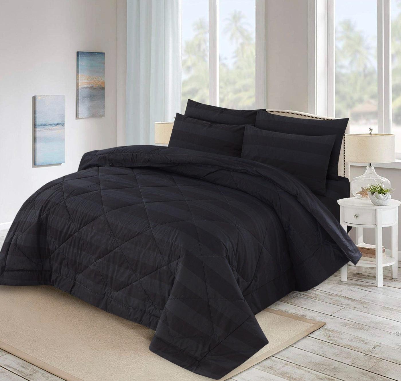 Black Sword -Premium Summer Comforter Set (Light Filling)