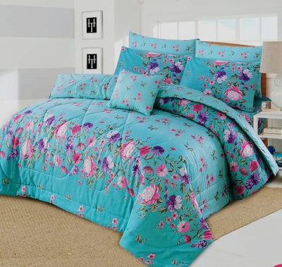 6 PCS COMFORTER SET - AQUA