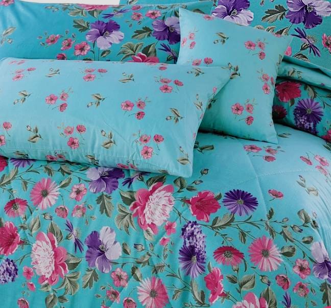 6 PCS COMFORTER SET - AQUA