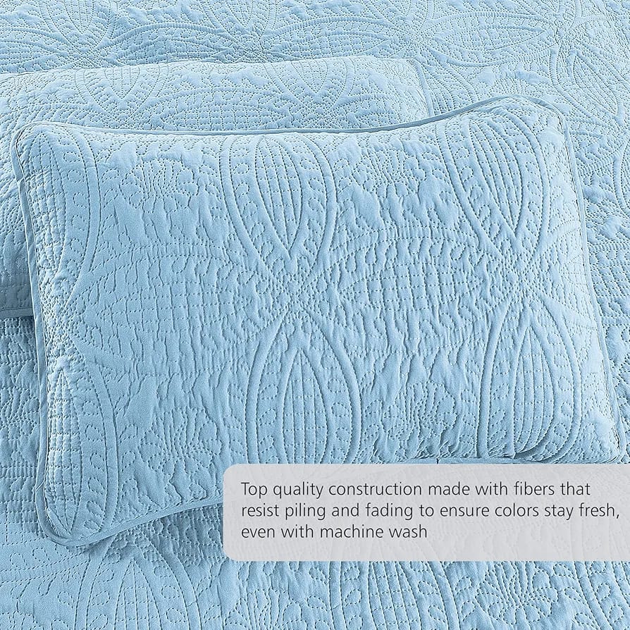 Sky Blue - Summer BEDSPREAD Set (Light Filling)