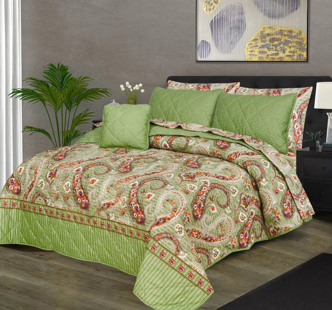 7 PCS COMFORTER SET - MEHNDI