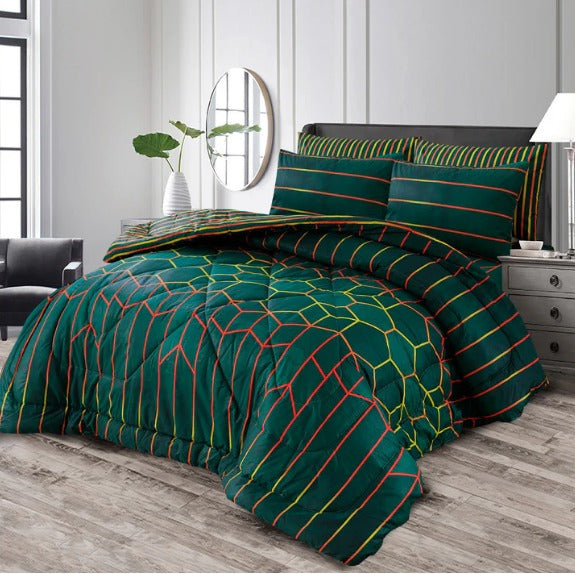 Diamond Beauty-6pcs Summer Comforter Set (Light Filling)