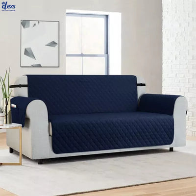 Quilted Sofa Cover  (BLUE)